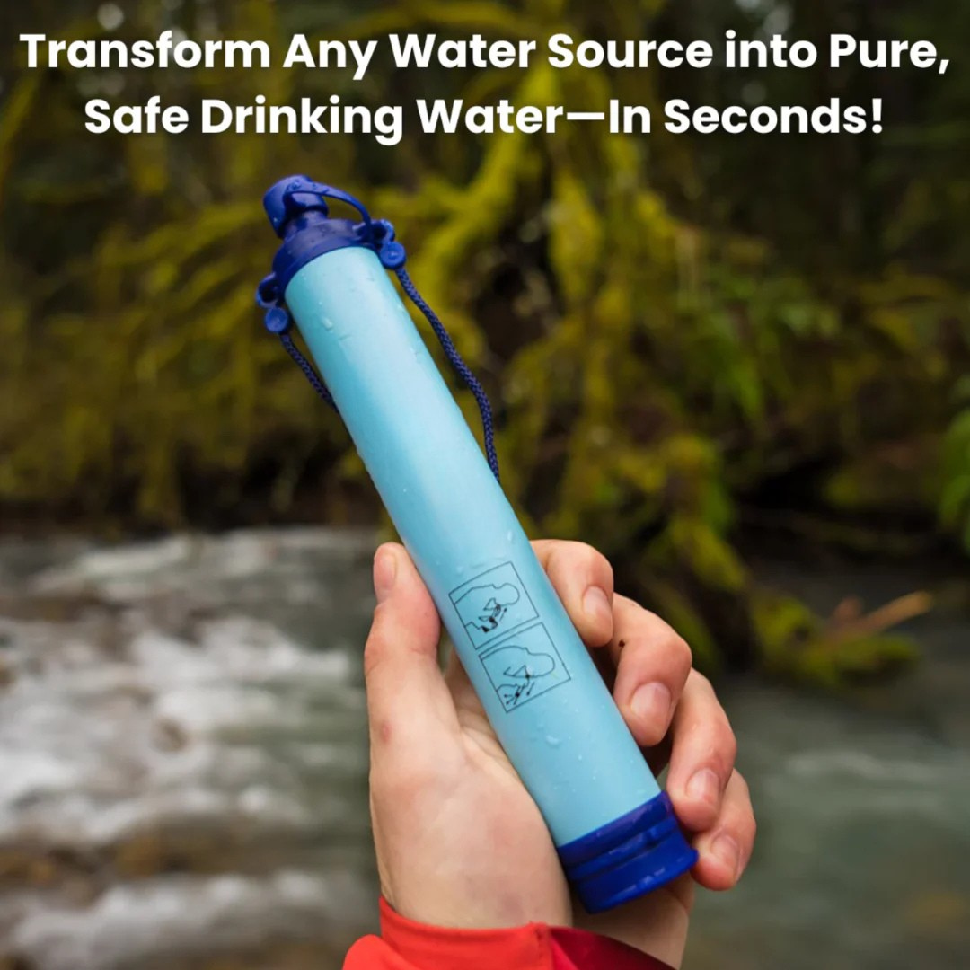 PureSip™ - Bärbart Miljövänligt Vattenfilter För På Resande Fot i Naturen | 1+1 GRATIS