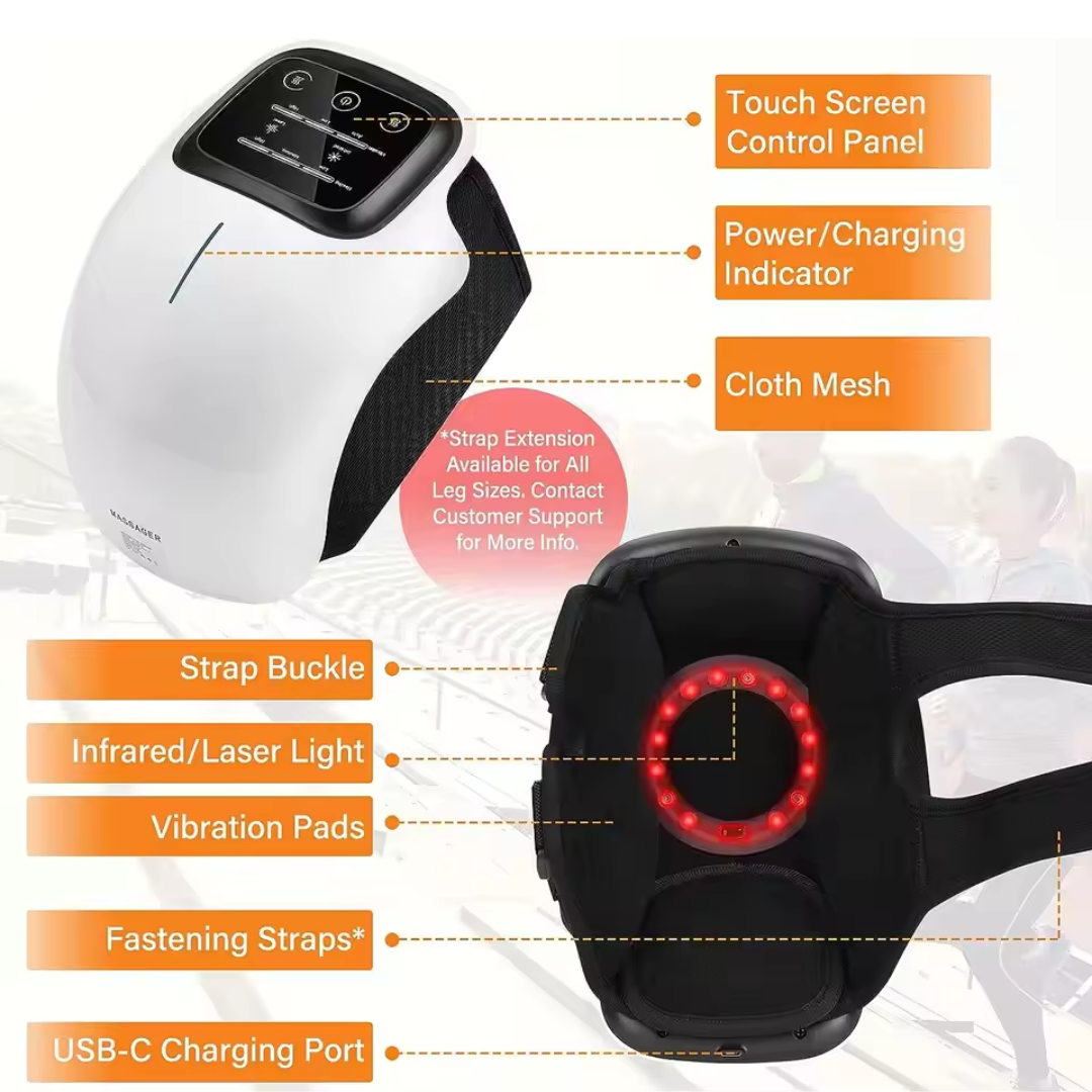 KneeEase™ - Värme- Och Vibrationsknämassager