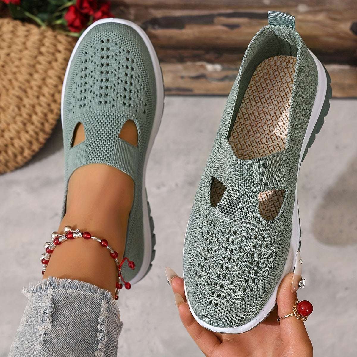 Breezora™ - Ultimat Komfort Mjuksula Stickade Sommarsneakers för Kvinnor