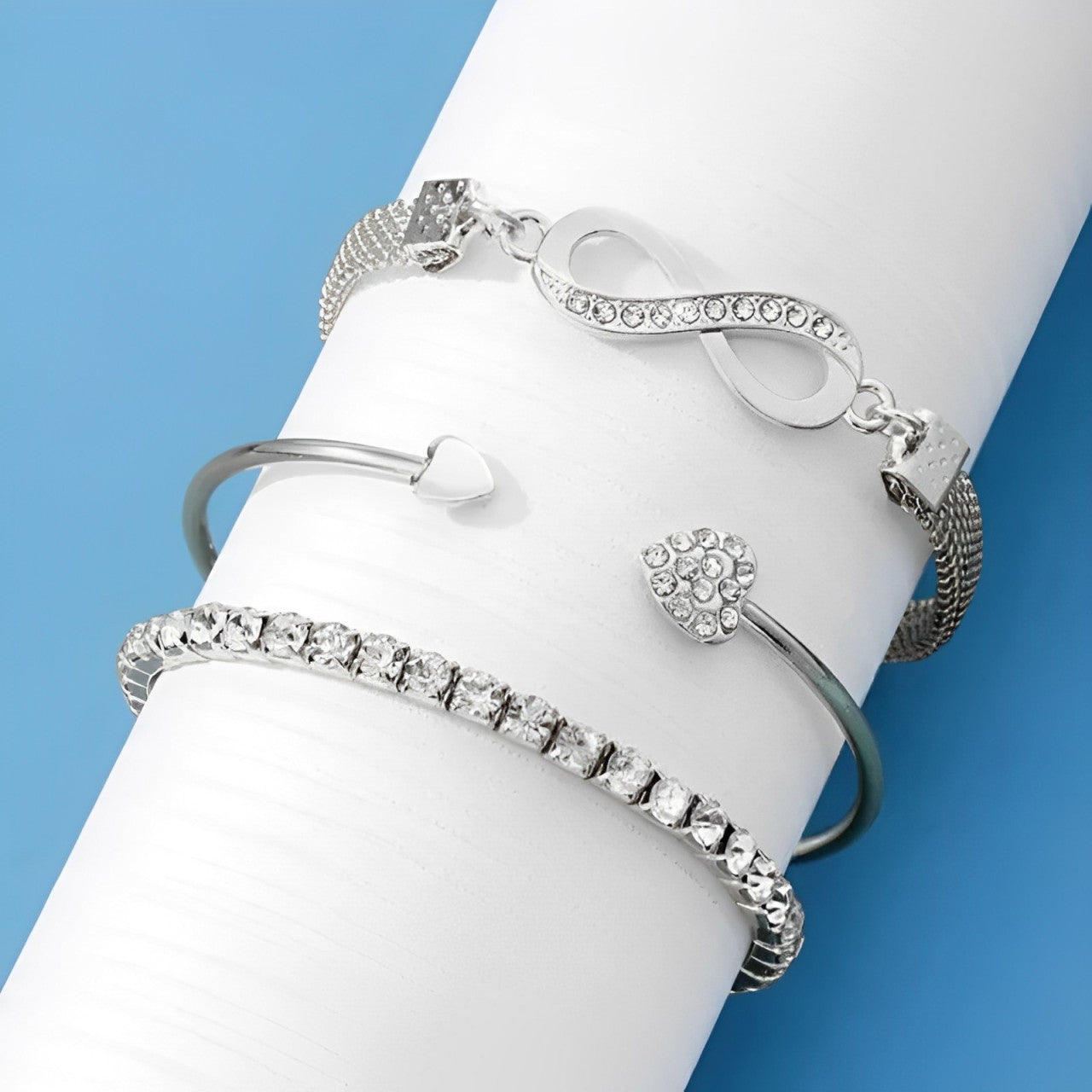 Glamora™ - Elegant Crystal Armband Set