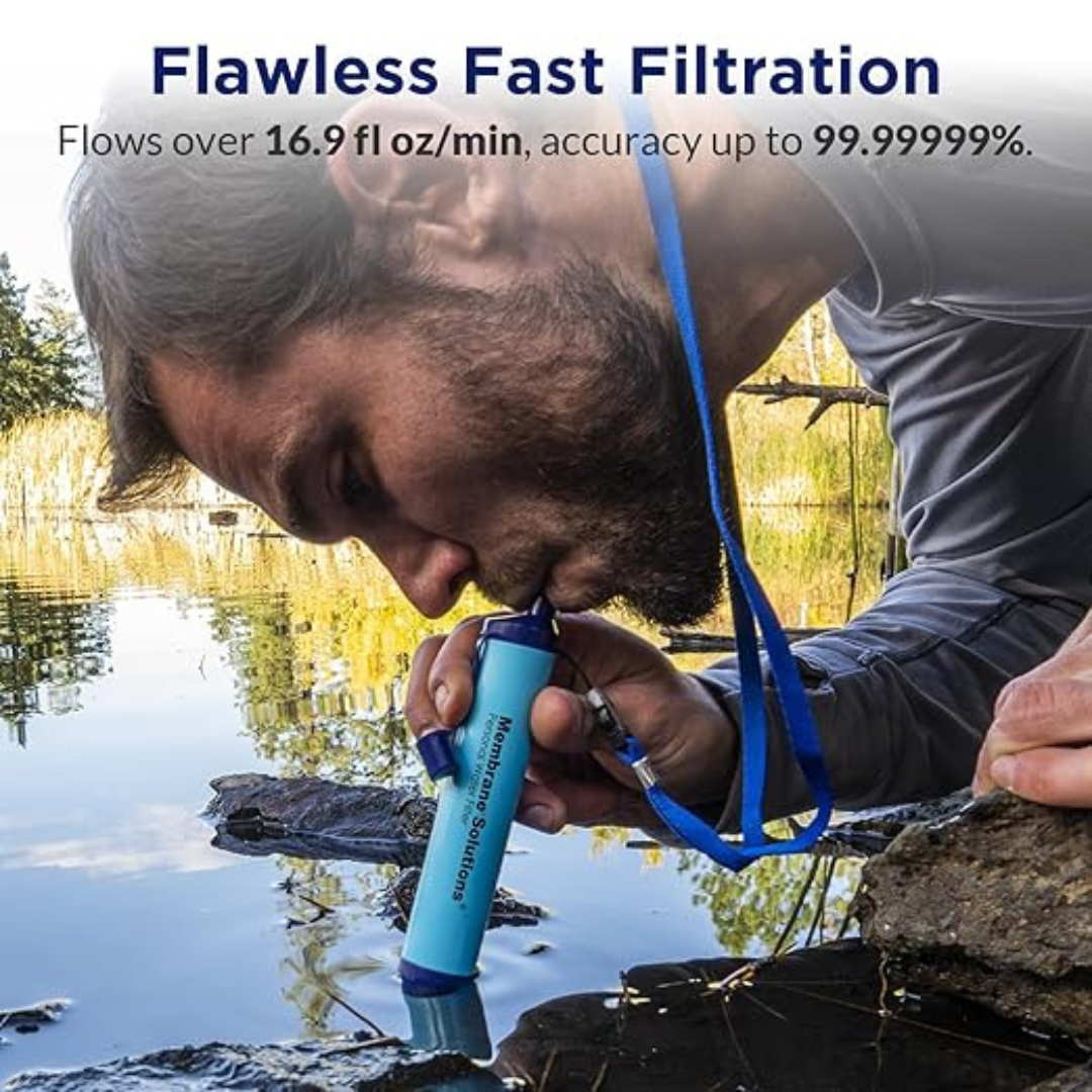 PureSip™ - Bärbart Miljövänligt Vattenfilter För På Resande Fot i Naturen | 1+1 GRATIS
