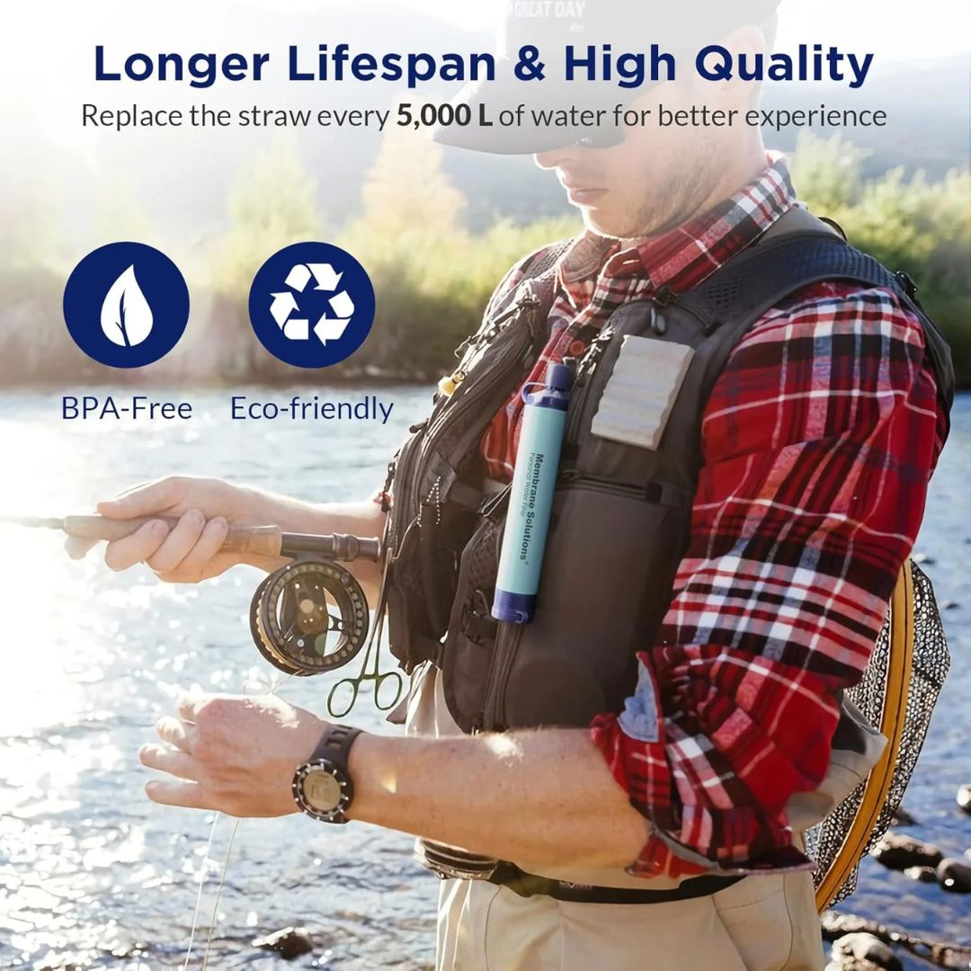 PureSip™ - Bärbart Miljövänligt Vattenfilter För På Resande Fot i Naturen | 1+1 GRATIS