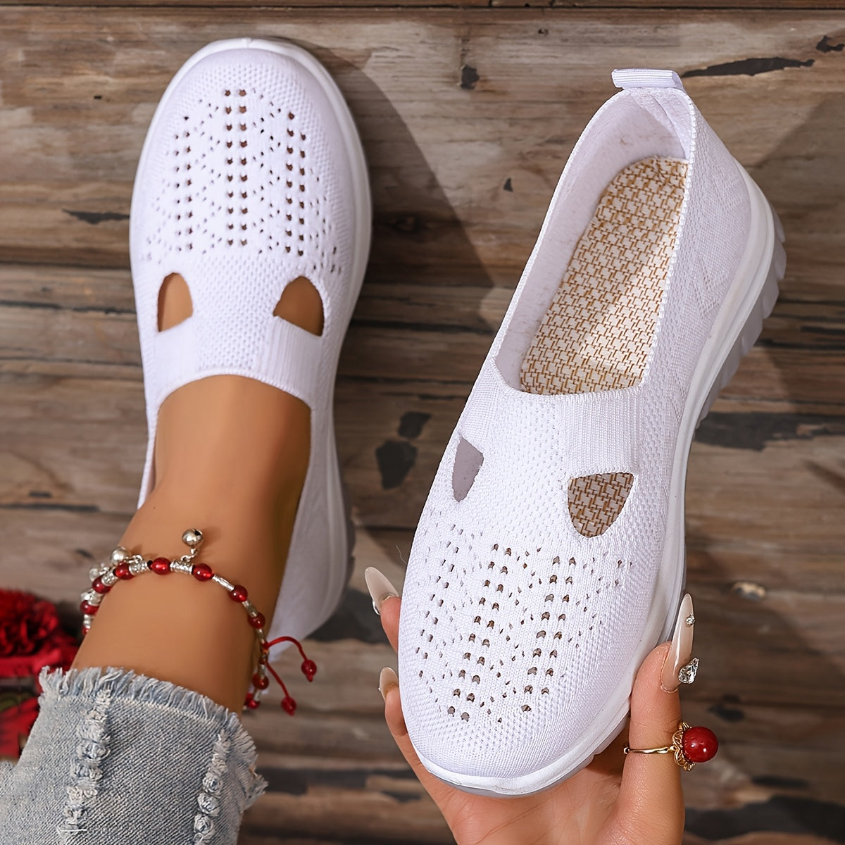 Breezora™ - Ultimat Komfort Mjuksula Stickade Sommarsneakers för Kvinnor