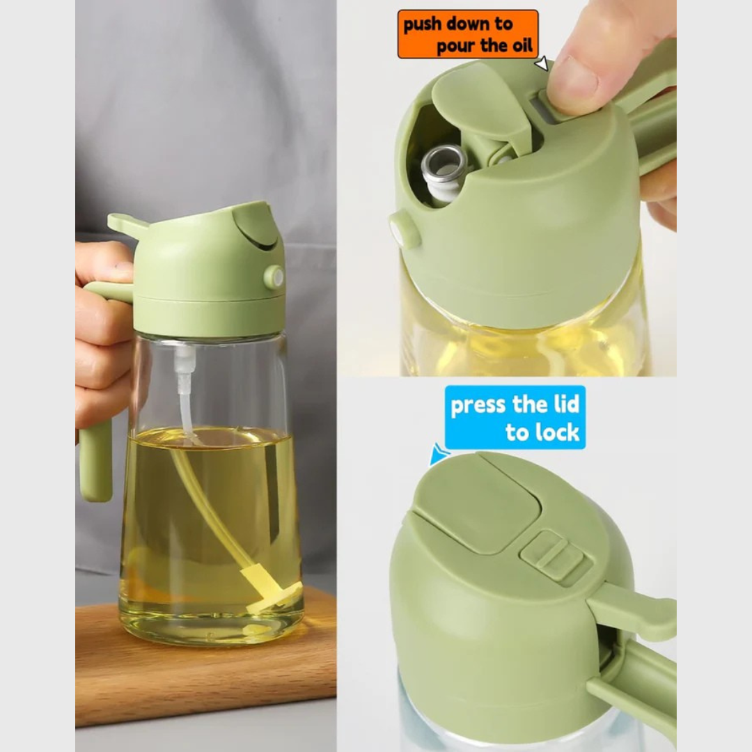 OilFlow™ - 2 i 1 Glas Spray- och Hällflaska 470ml | 1+1 GRATIS