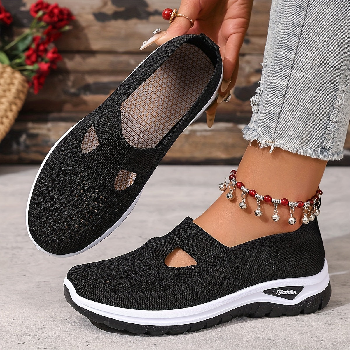 Breezora™ - Ultimat Komfort Mjuksula Stickade Sommarsneakers för Kvinnor