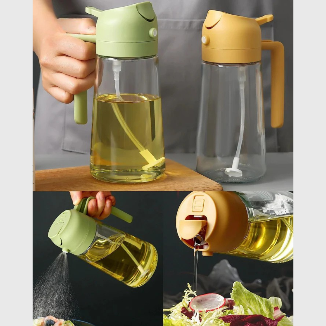 OilFlow™ - 2 i 1 Glas Spray- och Hällflaska 470ml | 1+1 GRATIS