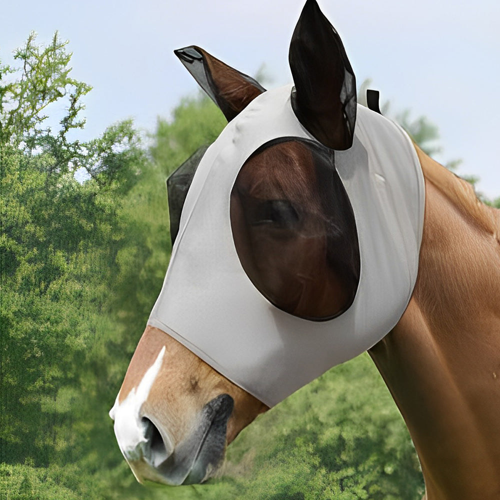 MeshMask™ - Andningsbar Anti-insektsmask Stretchig Mask För Din Häst