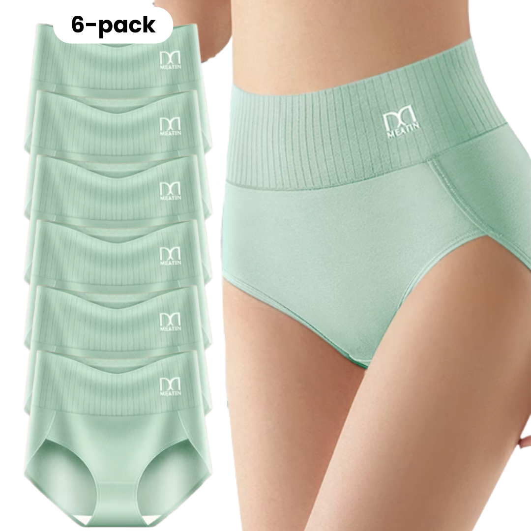 Shaplex™ - 6-pack Andas & Bekväma Höga Midjetrosor med Magstöd