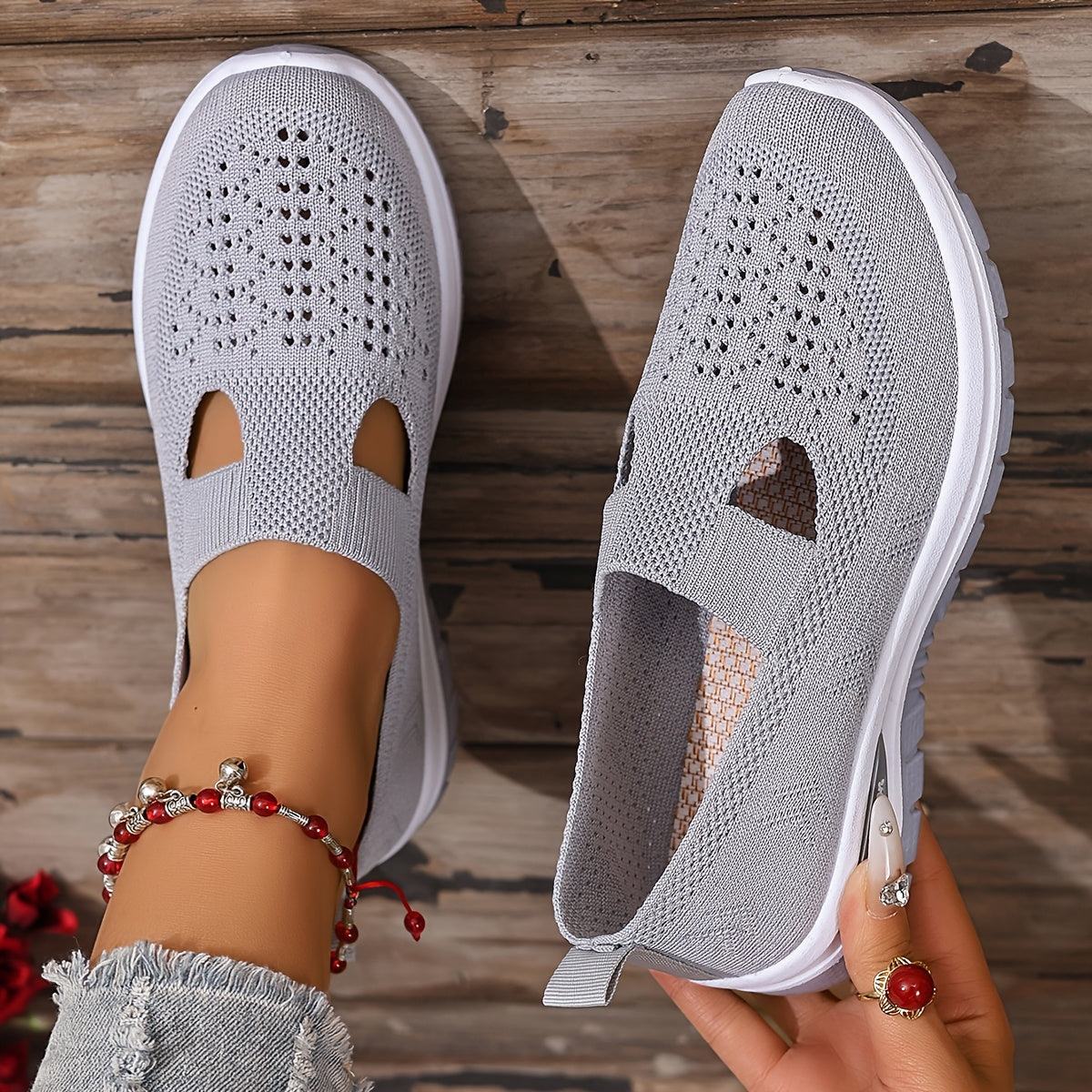 Breezora™ - Ultimat Komfort Mjuksula Stickade Sommarsneakers för Kvinnor