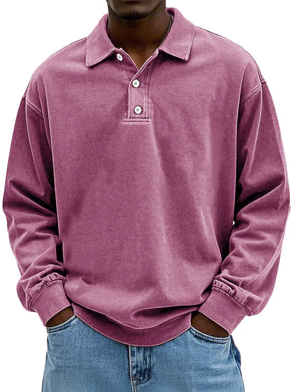 Dylan™ – Stilren Pikétröja med Lång Ärm