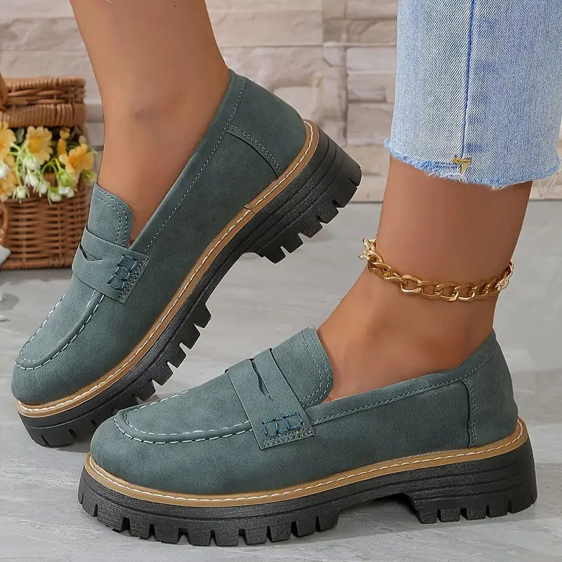 Emilia™ - Bekväma Chunky Loafers med Plattform