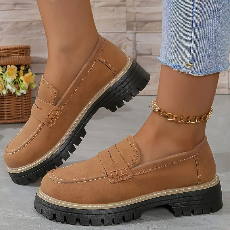 Emilia™ - Bekväma Chunky Loafers med Plattform