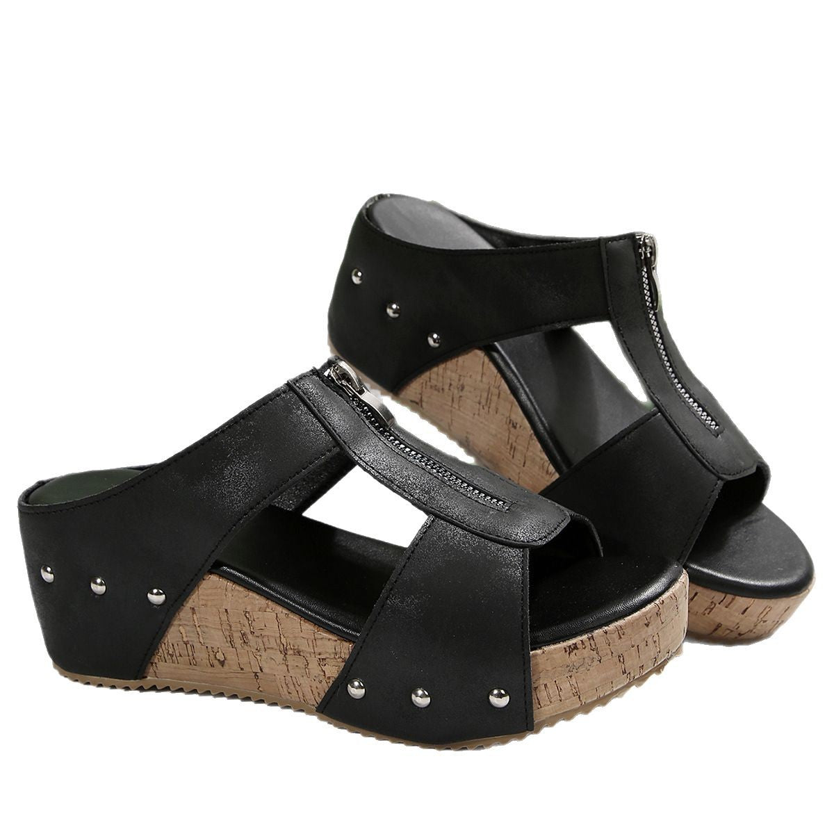 Karin™ - Ortopediska Kilklack Sandaler med Öppen Tå