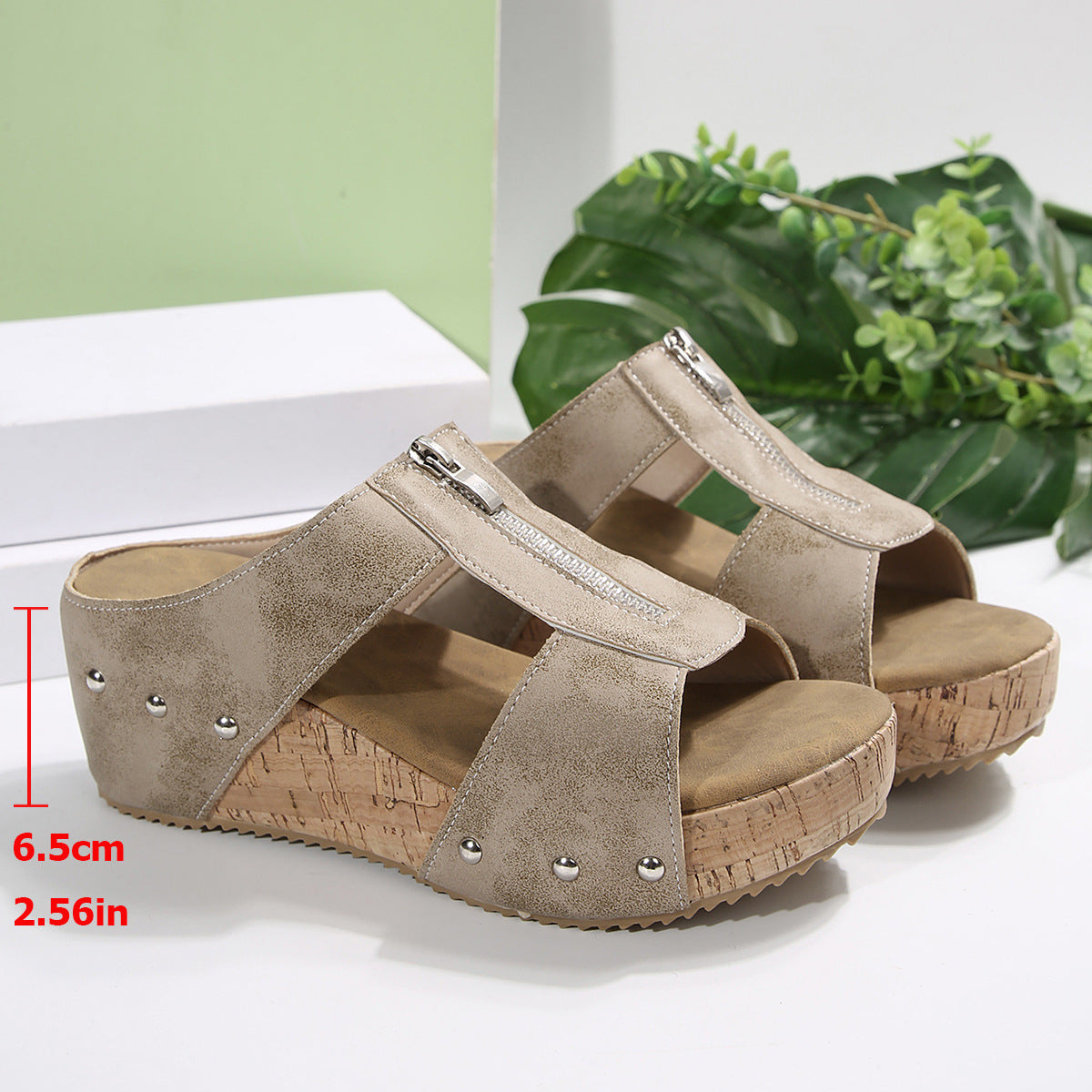 Karin™ - Ortopediska Kilklack Sandaler med Öppen Tå