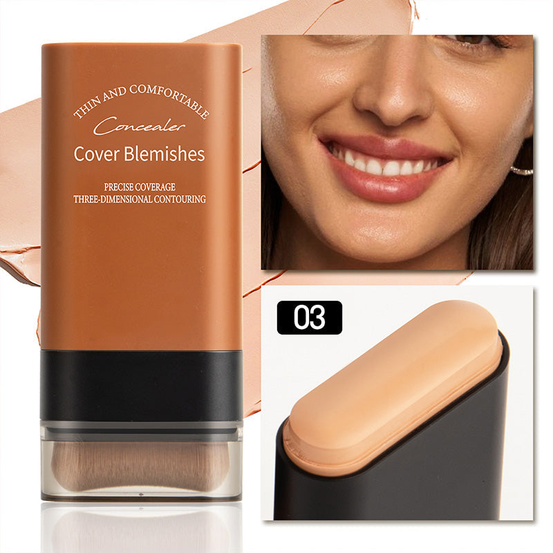 FlawlessStick™ - Omedelbar Täcktäckande Foundationstick med Inbyggd Borste