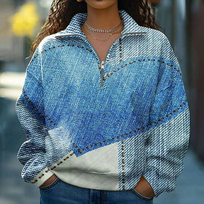 Aurora™ - Vintage Color Block Sweatshirt
