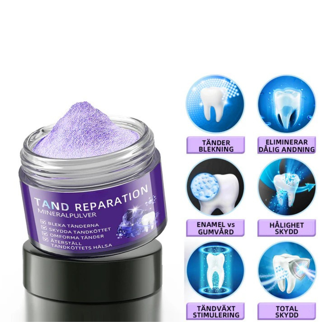 DentaPure™ - Mineral Restaurerande Tandpulver - Rekommenderad av Svenska Tandläkarförbundet