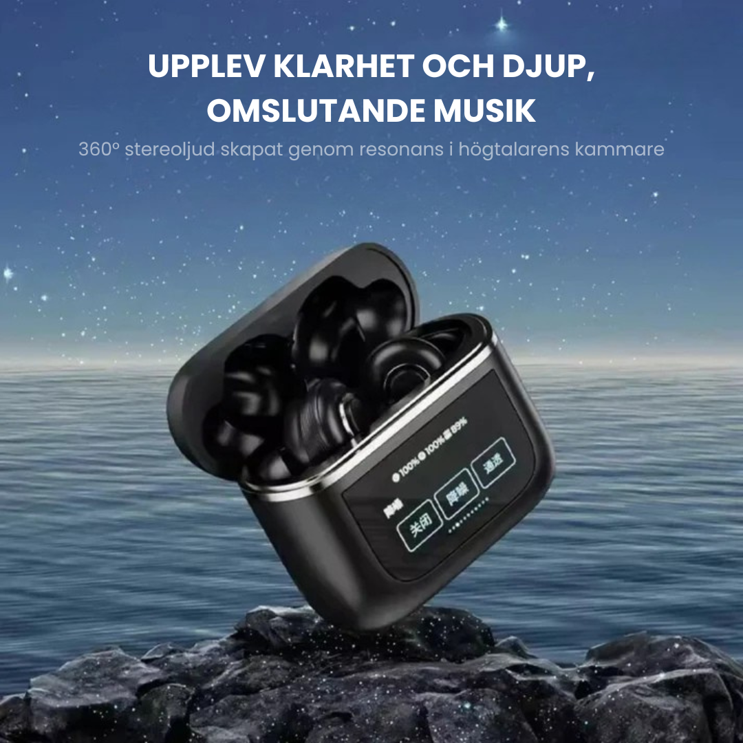 AuraBuds™ – Kristallklar ljudkvalitet och bekväma hörlurar (kompatibla med iOS och Android)