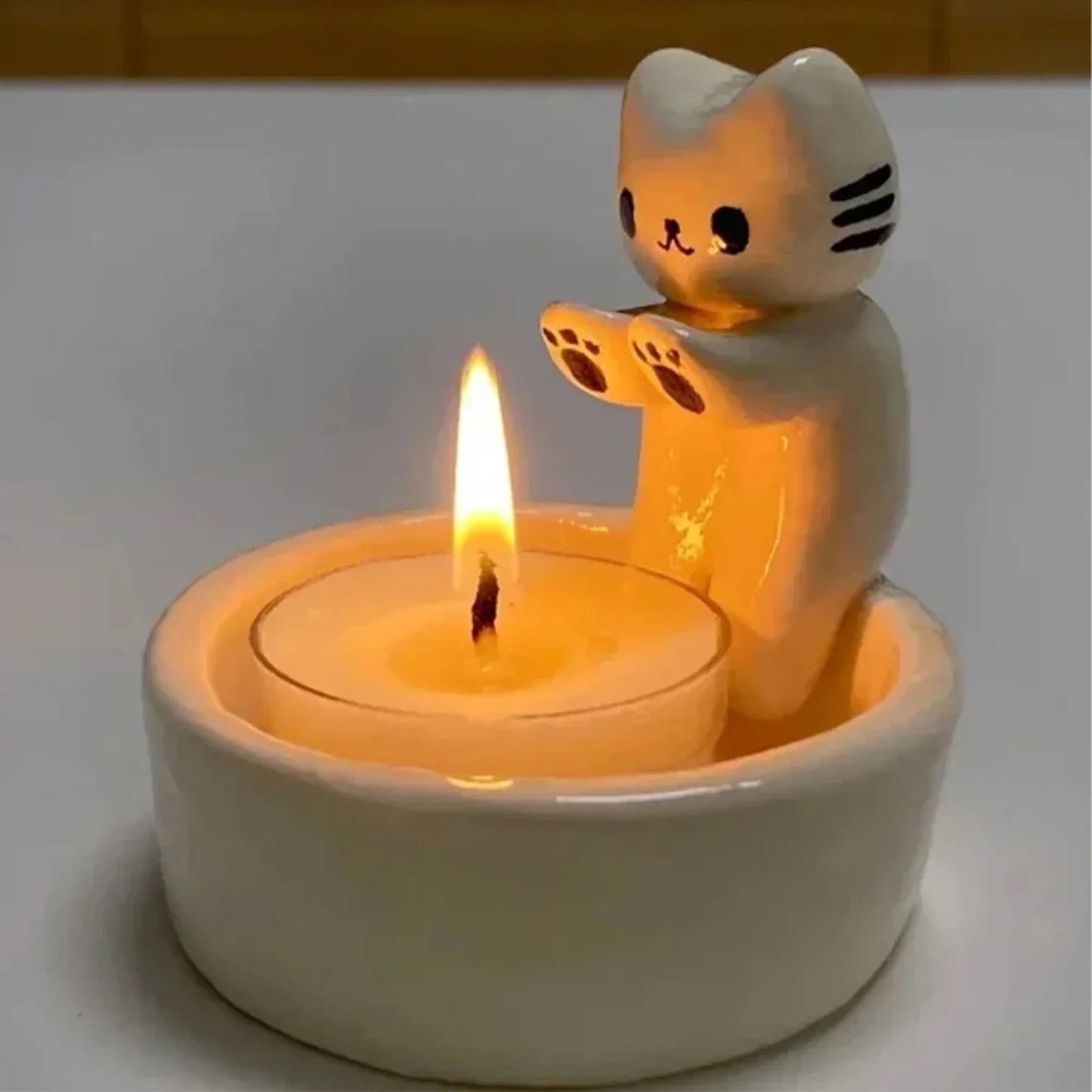 PurrLight™ - Handgjord Kattljusstake För Extra Atmosfär