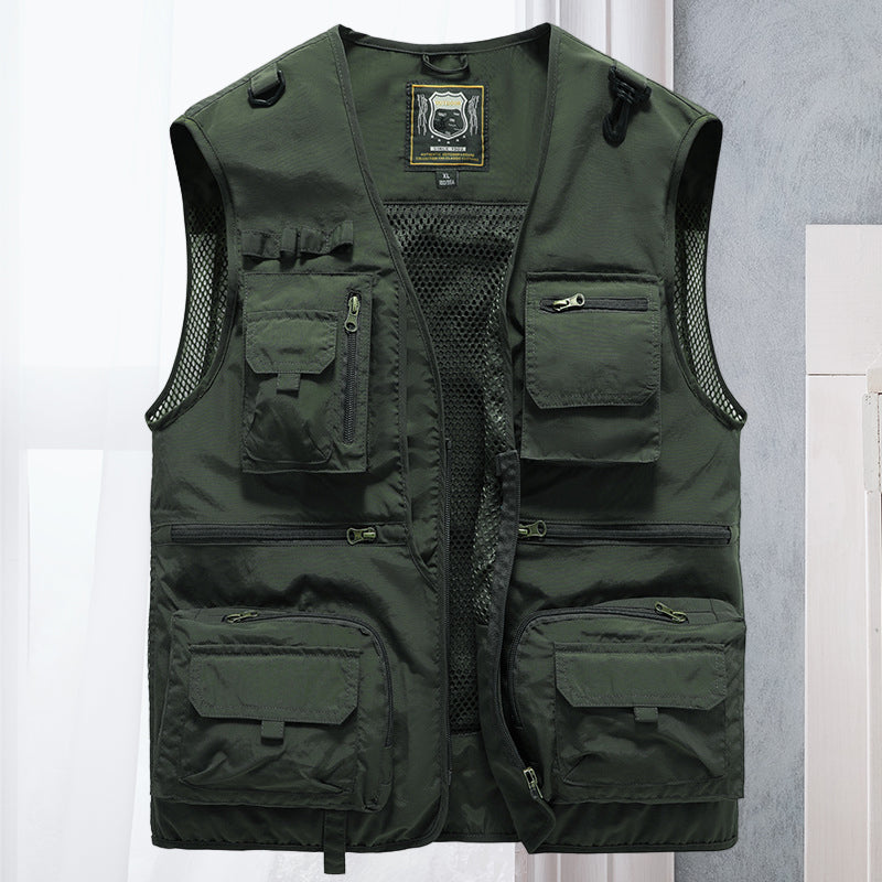 Leif™ - Andningsbar Mesh Cargo-väst Med Många Fickor