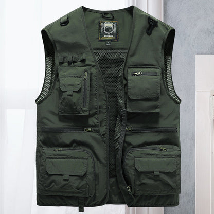Leif™ - Andningsbar Mesh Cargo-väst Med Många Fickor