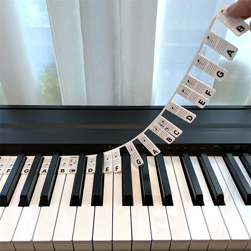 KeyGuide™ - Avtagbara Silikonetiketter för Piano och Keyboard