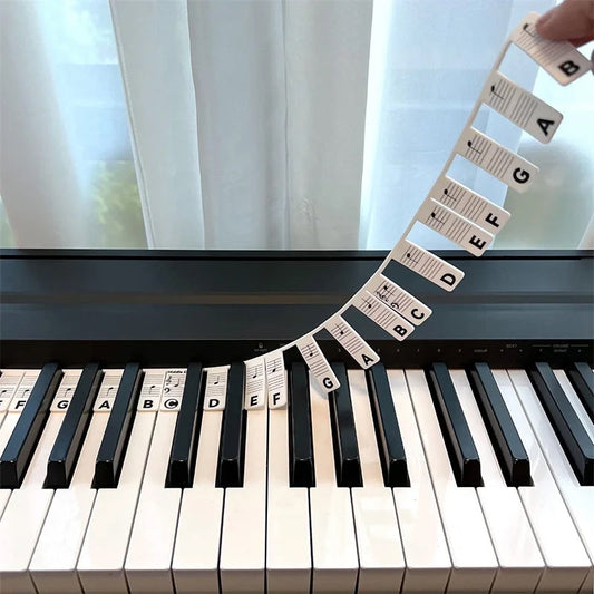 KeyGuide™ - Avtagbara Silikonetiketter för Piano och Keyboard