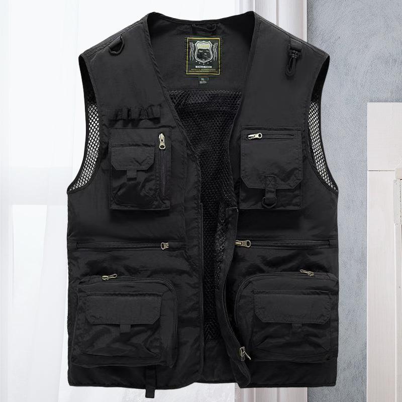 Leif™ - Andningsbar Mesh Cargo-väst Med Många Fickor
