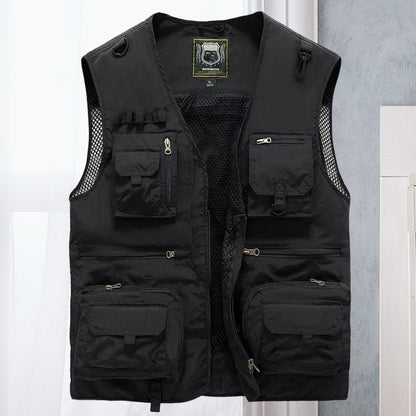 Leif™ - Andningsbar Mesh Cargo-väst Med Många Fickor