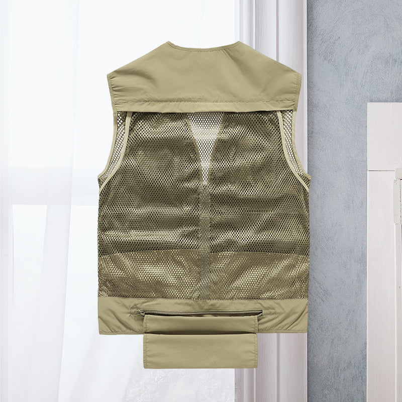 Leif™ - Andningsbar Mesh Cargo-väst Med Många Fickor