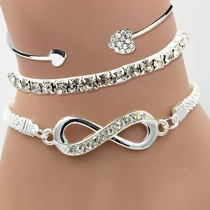 Glamora™ - Elegant Crystal Armband Set