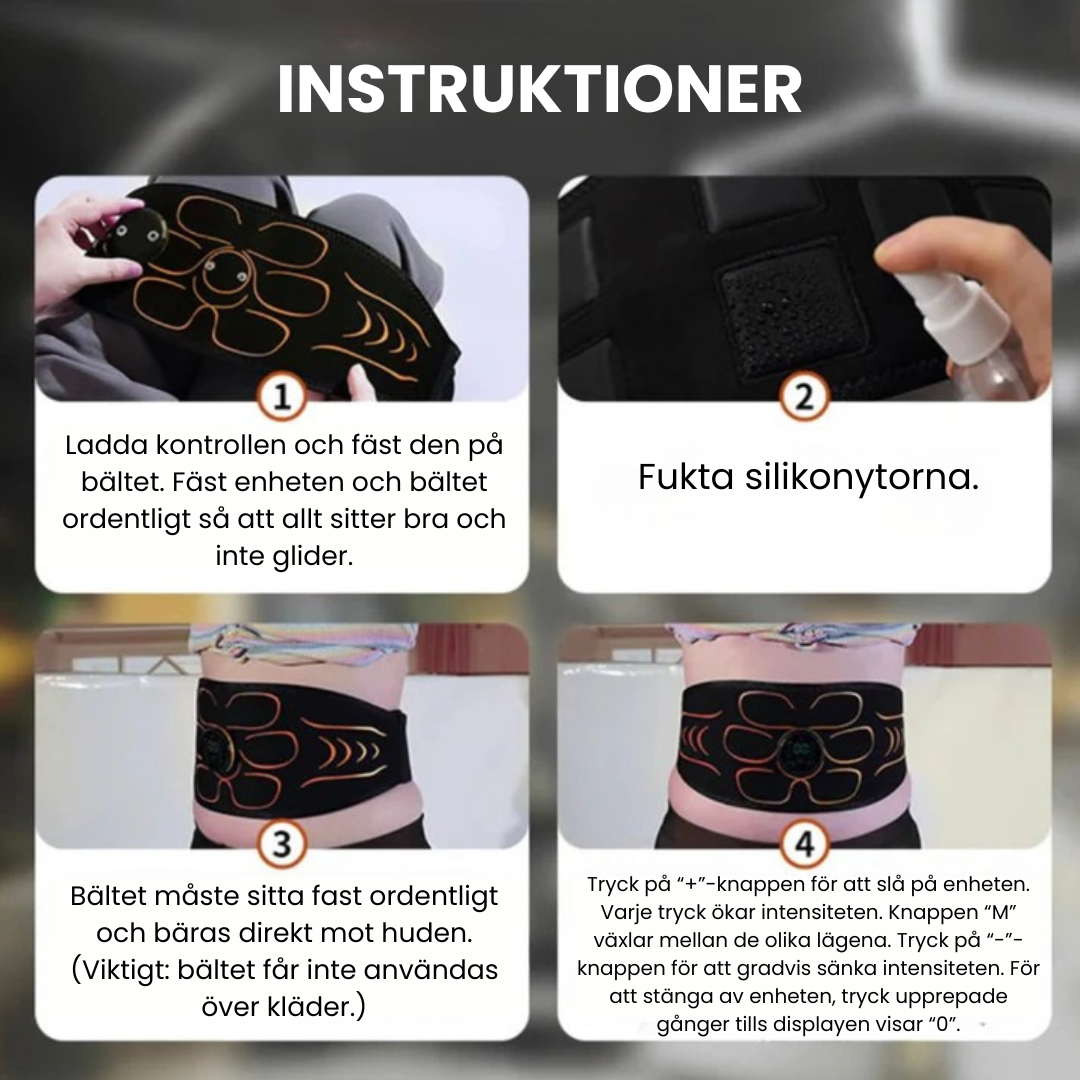 ToneX™ - Elektroniskt EMS Muskelstimulerande Träningsbälte