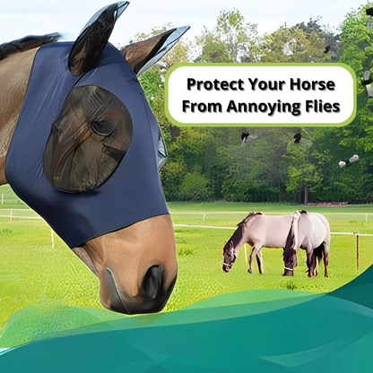 MeshMask™ - Andningsbar Anti-insektsmask Stretchig Mask För Din Häst