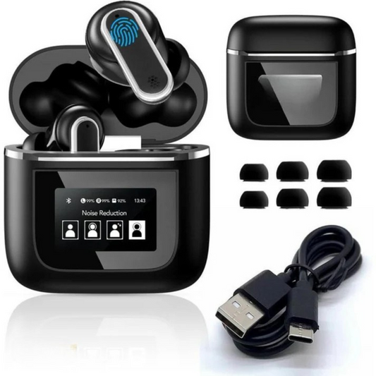 AuraBuds™ – Kristallklar ljudkvalitet och bekväma hörlurar (kompatibla med iOS och Android)