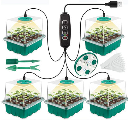 GrowGlow™ - Inomhusväxthus Med LED Och Luftcirkulation