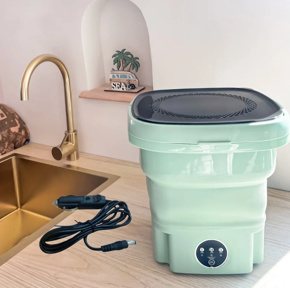 WashMate™ - 8L Bärbar och Hopfällbar Tvättmaskin Med Centrifugtork