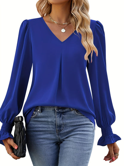 Josefin™ - Premium Enfärgad Höstblus, Elegant & Bekväm