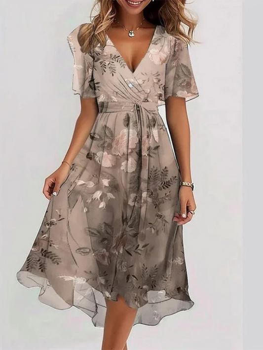Eliska™ - Elegant och Boho-Chic Knälång Sommarklänning