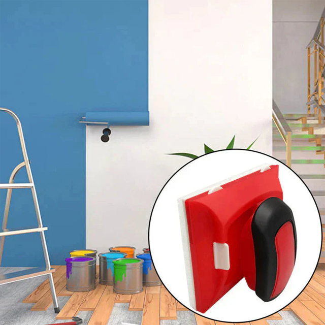 PaintBuddy™ - Röd Målningskant Med Nylonborst