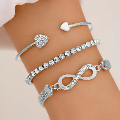 Glamora™ - Elegant Crystal Armband Set
