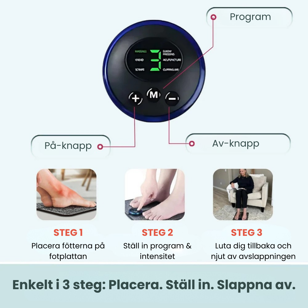 FootPulse™ - EMS Avancerad Fotmassage För Stress- och Smärtlindring