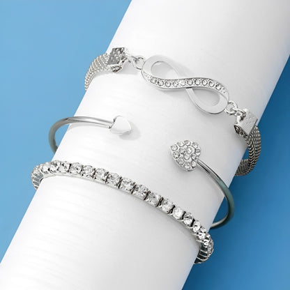 Glamora™ - Elegant Crystal Armband Set