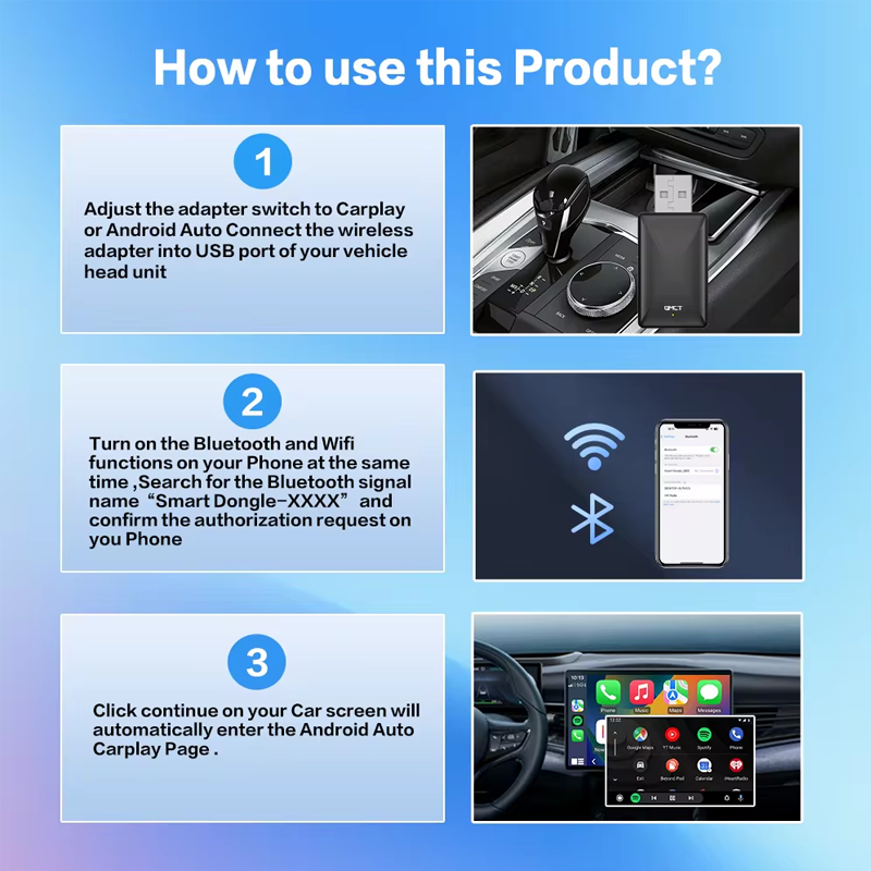 CarLinker™ - Trådlös CarPlay & Android Auto Adapter