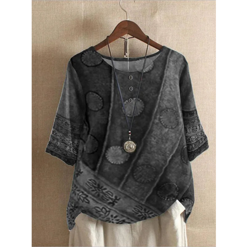 Jessica™ – Ledig och Färgglad Boho-Blus