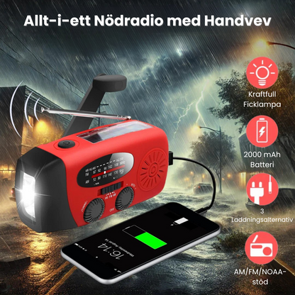 CrankGuard™ - Handvevad Nödradio med Laddningsfunktion