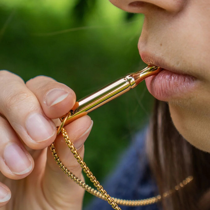 BreatheLink™ - Stressavlastande och Andningsövning Meditation Whistle Halsband