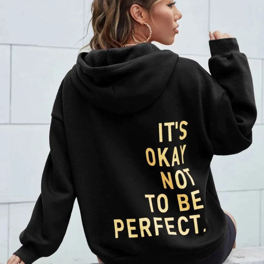 Noa™ - Ledig Långärmad Statement Hoodie