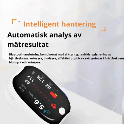HERMSA™ - Icke-invasiv Hälsomonitor (Mäter Syremättnad, Puls och Blodtryck) 99,9% Noggrannhet]