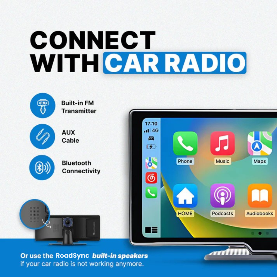 RoadSync™ - 10-Tums Bil DVR Carplay Auto Dashcam