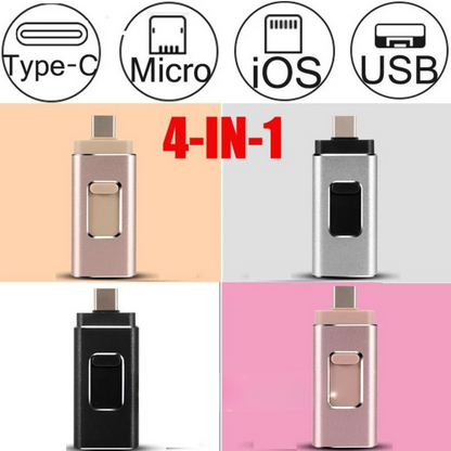 FlexDrive™ - 4 i 1 USB-minne För Alla Enheter!